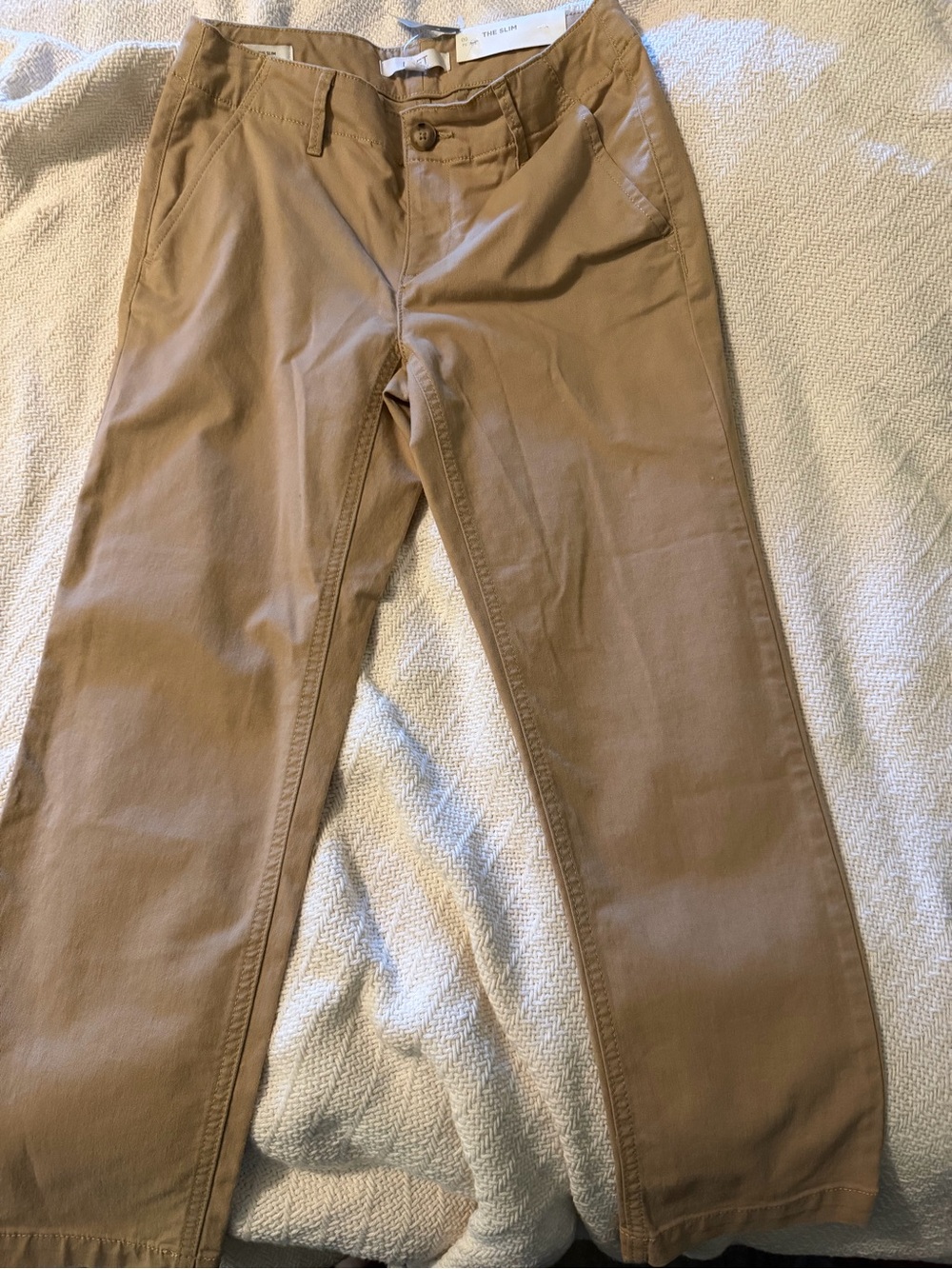 LOFT Women's Tan Cropped Straight Pants
